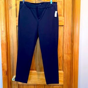 NWT Old Navy High-waisted Pixie Ankle Pants - navy blue, size 14.